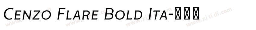 Cenzo Flare Bold Ita字体转换